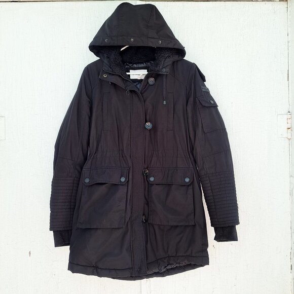 BCBGeneration Jackets & Blazers - BCBGeneration‎ Black Parka Winter Coat Anorak Medium